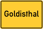 Place name sign Goldisthal