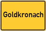 Place name sign Goldkronach