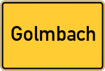 Place name sign Golmbach