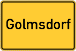 Place name sign Golmsdorf