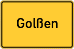Place name sign Golßen