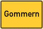 Place name sign Gommern