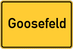 Place name sign Goosefeld