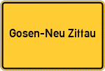 Place name sign Gosen-Neu Zittau