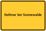 Place name sign Goßmar bei Sonnewalde