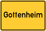 Place name sign Gottenheim