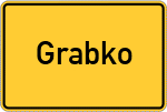 Place name sign Grabko