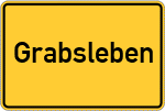 Place name sign Grabsleben