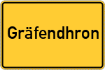 Place name sign Gräfendhron