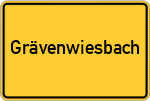Place name sign Grävenwiesbach