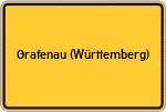 Place name sign Grafenau (Württemberg)