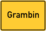Place name sign Grambin