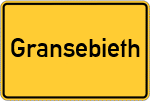 Place name sign Gransebieth