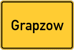 Place name sign Grapzow