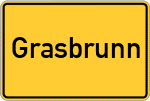 Place name sign Grasbrunn