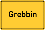 Place name sign Grebbin