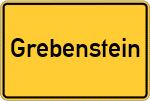 Place name sign Grebenstein