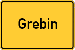 Place name sign Grebin