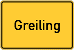 Place name sign Greiling