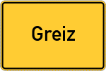 Place name sign Greiz