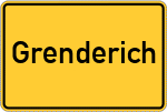 Place name sign Grenderich