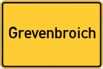 Place name sign Grevenbroich
