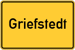 Place name sign Griefstedt