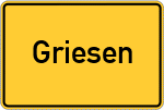 Place name sign Griesen, Sachsen-Anhalt