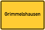 Place name sign Grimmelshausen