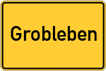 Place name sign Grobleben
