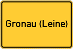 Place name sign Gronau (Leine)