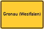 Place name sign Gronau (Westfalen)
