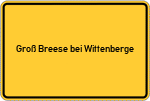 Place name sign Groß Breese bei Wittenberge