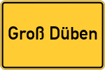 Place name sign Groß Düben