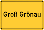 Place name sign Groß Grönau