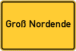Place name sign Groß Nordende