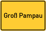 Place name sign Groß Pampau