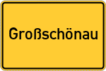 Place name sign Großschönau, Sachsen