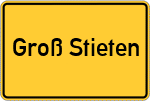 Place name sign Groß Stieten