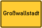 Place name sign Großwallstadt