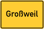 Place name sign Großweil