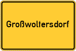 Place name sign Großwoltersdorf