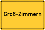 Place name sign Groß-Zimmern
