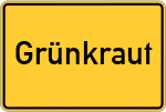 Place name sign Grünkraut