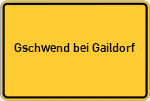 Place name sign Gschwend bei Gaildorf