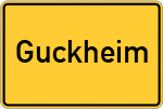 Place name sign Guckheim