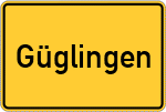 Place name sign Güglingen