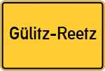 Place name sign Gülitz-Reetz