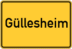 Place name sign Güllesheim