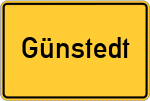 Place name sign Günstedt
